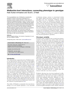 Wolbachia–host interactions: connecting phenotype to genotype