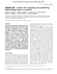 a server for analyzing and predicting RNA