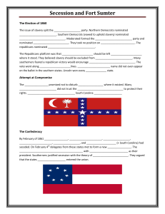 Secession and Fort Sumter