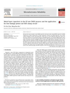 Metal-layer capacitors in the 65nm CMOS process and the