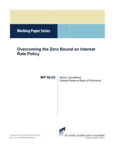 overcoming the zero bound on interest rate policy