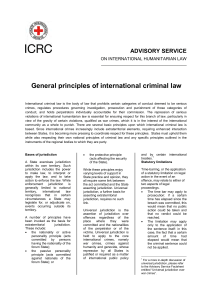 General principles of international criminal law