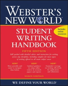 Webster`s New World Student Writing Handbook