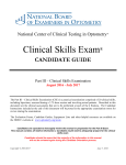 Clinical Skills Exam - National Board of Examiners in Optometry