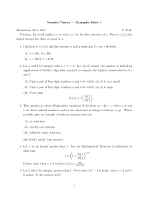 Example sheet 1