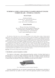 numerical simulation of heat loaded aircraft engine turbine blade