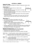 LECTURE #14 – SUMMARY Section III.5 Friction Definition: a force