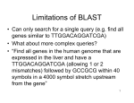 Limitations of BLAST
