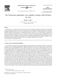 On Cantorian spacetime over number systems with division by zero