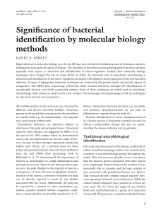 Significance of bacterial identification by molecular
