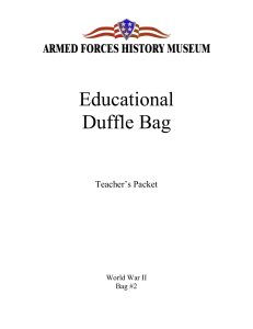 Educational Duffle Bag - Armed Forces History Museum