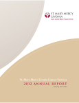 St. Mary Mercy Livonia Cancer Services 2012 ANNUAL REPORT