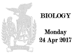 BIOLOGY Monday 24 Apr 2017