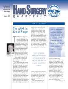Autumn - American Association for Hand Surgery