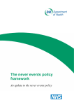The never events policy framework: An update to the never events