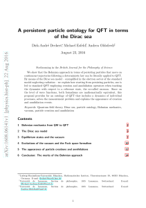 A persistent particle ontology for QFT in terms of the Dirac sea