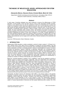 the music of molecules: novel approaches for stem education