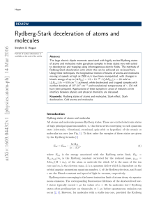 Rydberg-Stark deceleration of atoms and