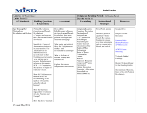 (1)In bold text, Knowledge and Skill Statement