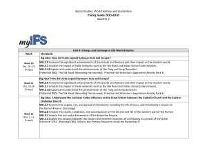 Social Studies: World History and Civilization Pacing Guide 2015