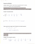 Exponents and Radicals Notes