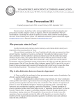 Texas Prosecution 101 - 79th Judicial District Attorney