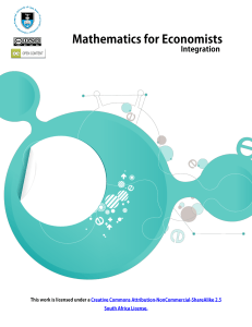 ECO4112F Section 4 Integration