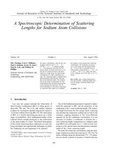 A Spectroscopic Determination of Scattering Lengths for Sodium