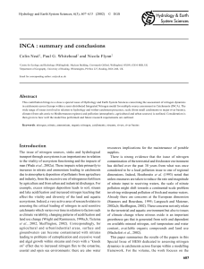 INCA : summary and conclusions