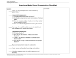 Fractions Made Visual Presentation Checklist