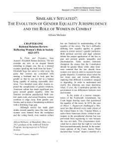 Similarly Situated?: The Evolution of Gender