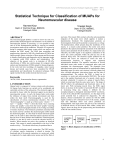 Statistical Technique for Classification of MUAPs for Neuromuscular