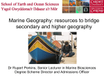 Marine Geography: resources to bridge secondary and higher