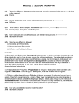 module 2: cellular transport