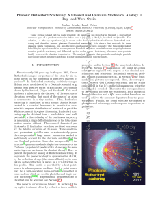 Photonic Rutherford Scattering: A Classical and Quantum