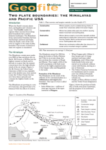 Plate boundaries