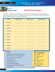 Unit I Lesson 3