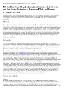 Effects of Sex Steroid Deprivation/Administration on Hair