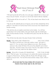 Breast Cancer Awareness Week Oct. 3rd-Oct. 8th