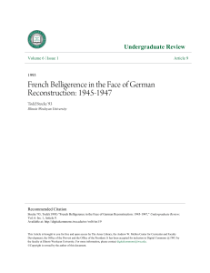 French Belligerence in the Face of German Reconstruction: 1945