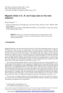 Magnetic fields in O-, B- and A-type stars on the main sequence