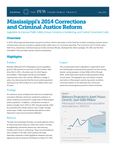 Mississippi`s 2014 Corrections and Criminal Justice Reform