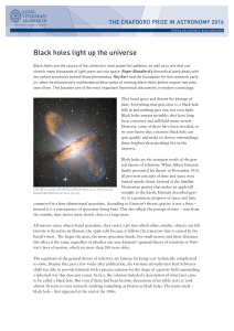 Black holes light up the universe
