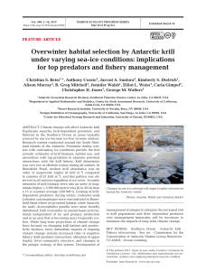 Overwinter habitat selection by Antarctic krill under varying sea