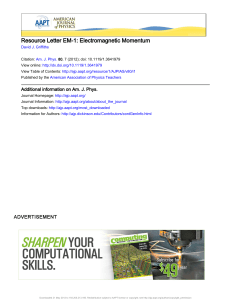Resource Letter EM-1: Electromagnetic Momentum