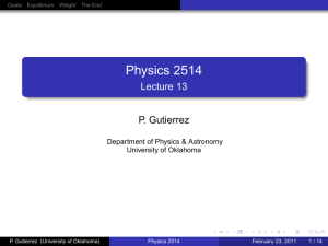 Physics 2514 - University of Oklahoma