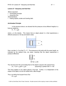 Buoyancy and fluid flow