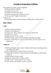 Progression in Writing - Holt House Infant School