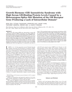 Growth Hormone (GH) Insensitivity Syndrome with High Serum GH