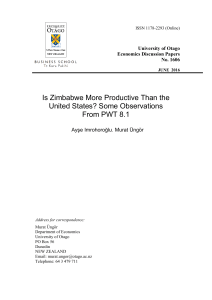 Is Zimbabwe More Productive Than the United States? Some